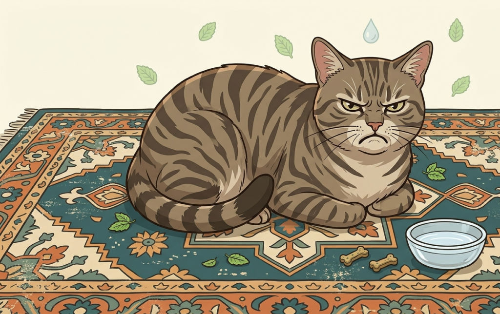 ¿Por qué le huele mal la boca a mi gato? causas y remedios gato disgustado mal aliento