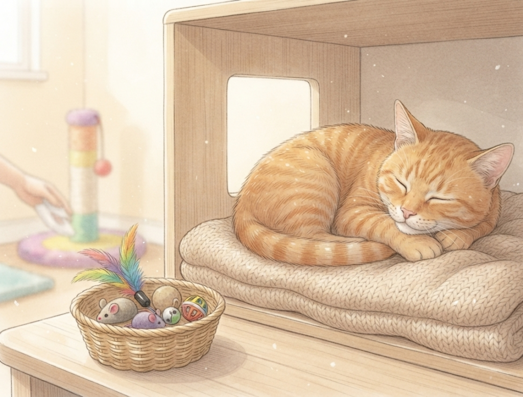 cómo crear un espacio seguro para gatos estresados