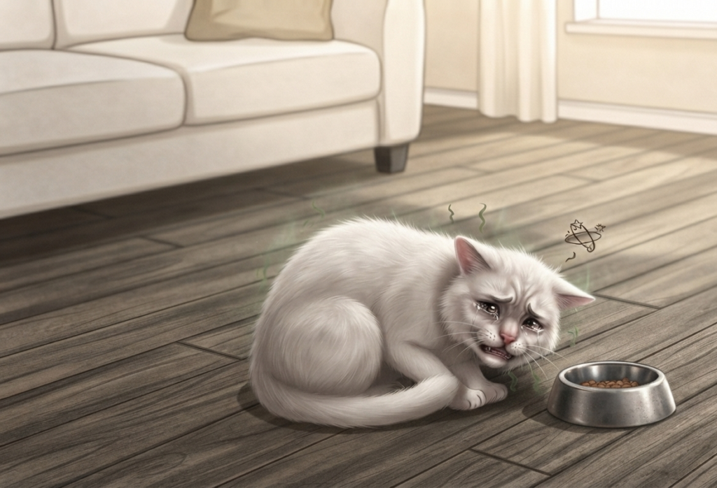 gato vomita